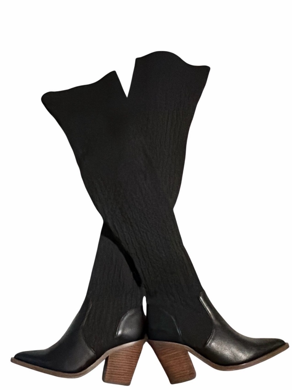 High heeled Sock Over the Knee Boots - Picture 5 of 9